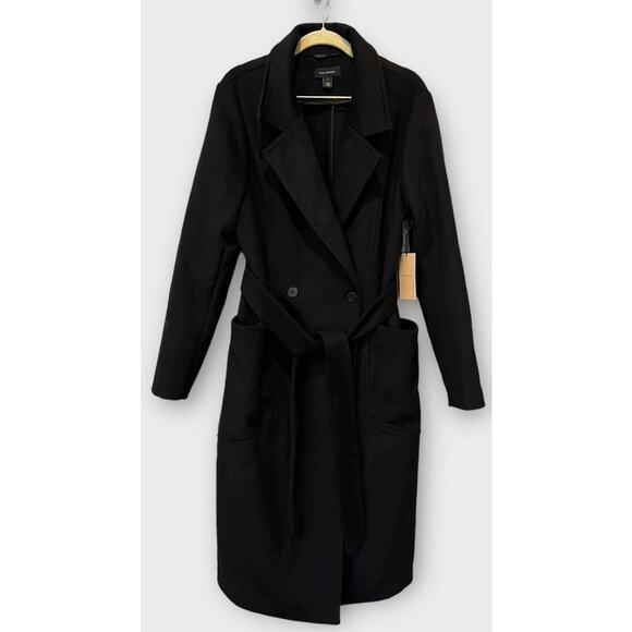 NWT Halogen Belted Wool Blend Coat Size Large - Picture 11 of 12
